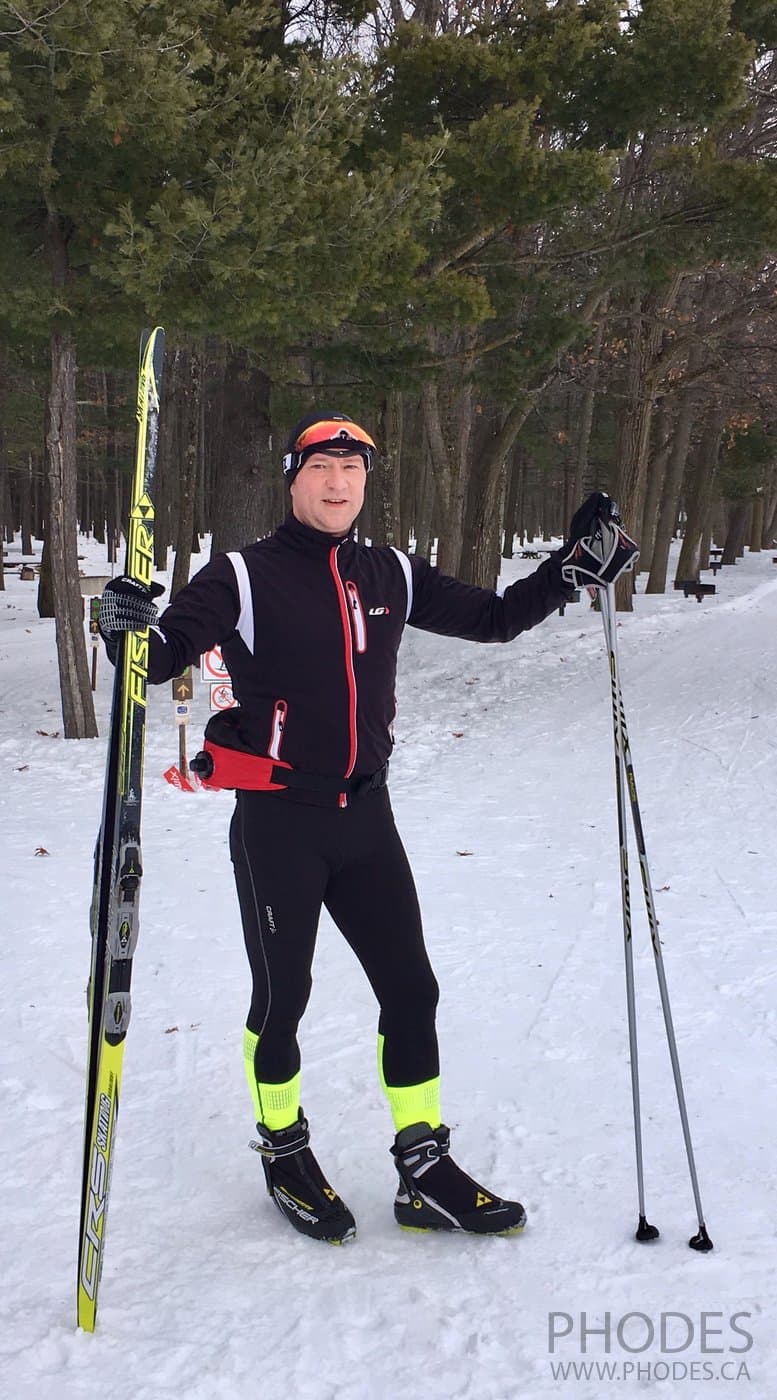 Cross country skate skiing in National Park Oka