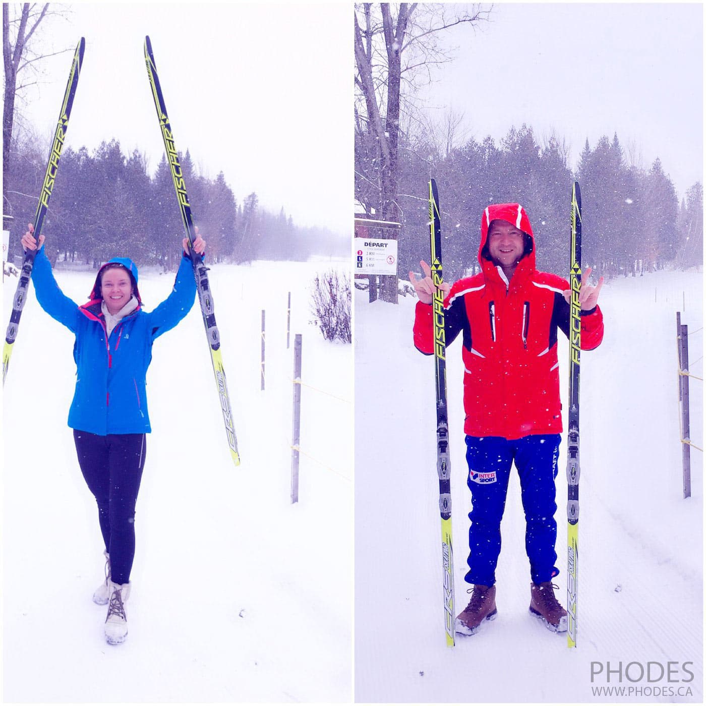 Cross country skiing in Club de golf Les Cedres