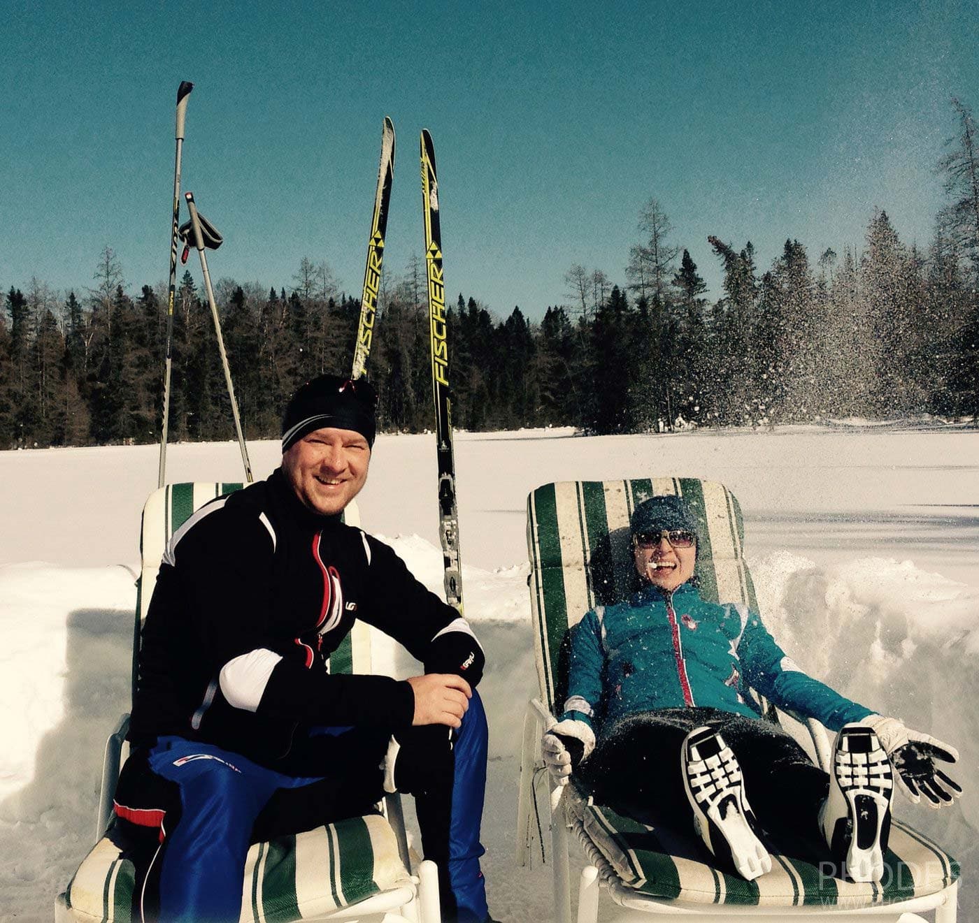 Cross country skiing in Esterel