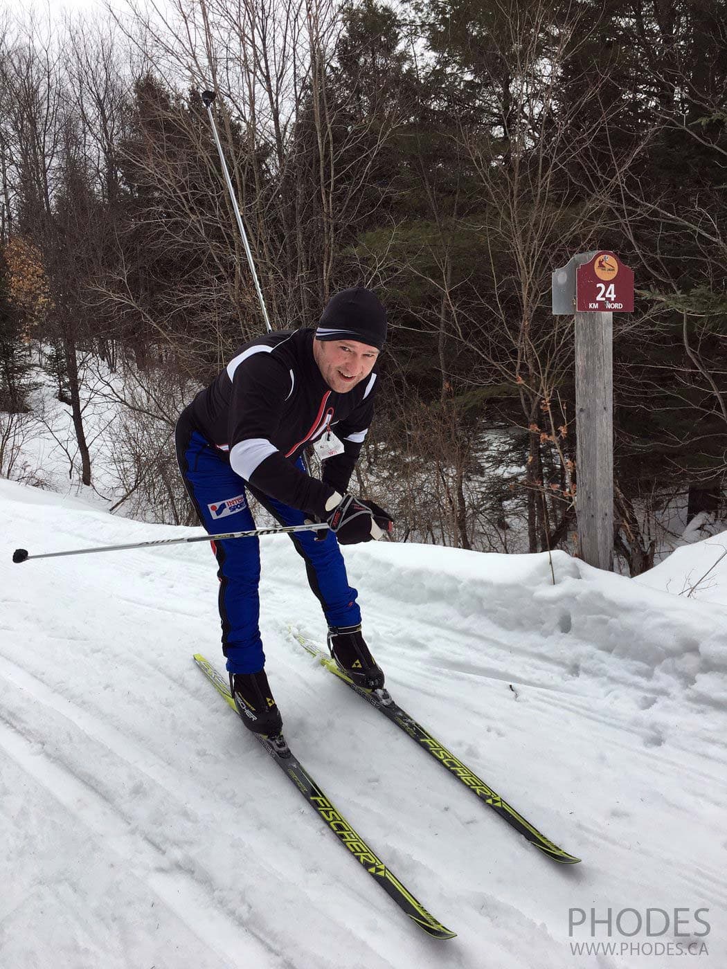 Ski de fond dans un park linéaire Le Petit Train du Nord