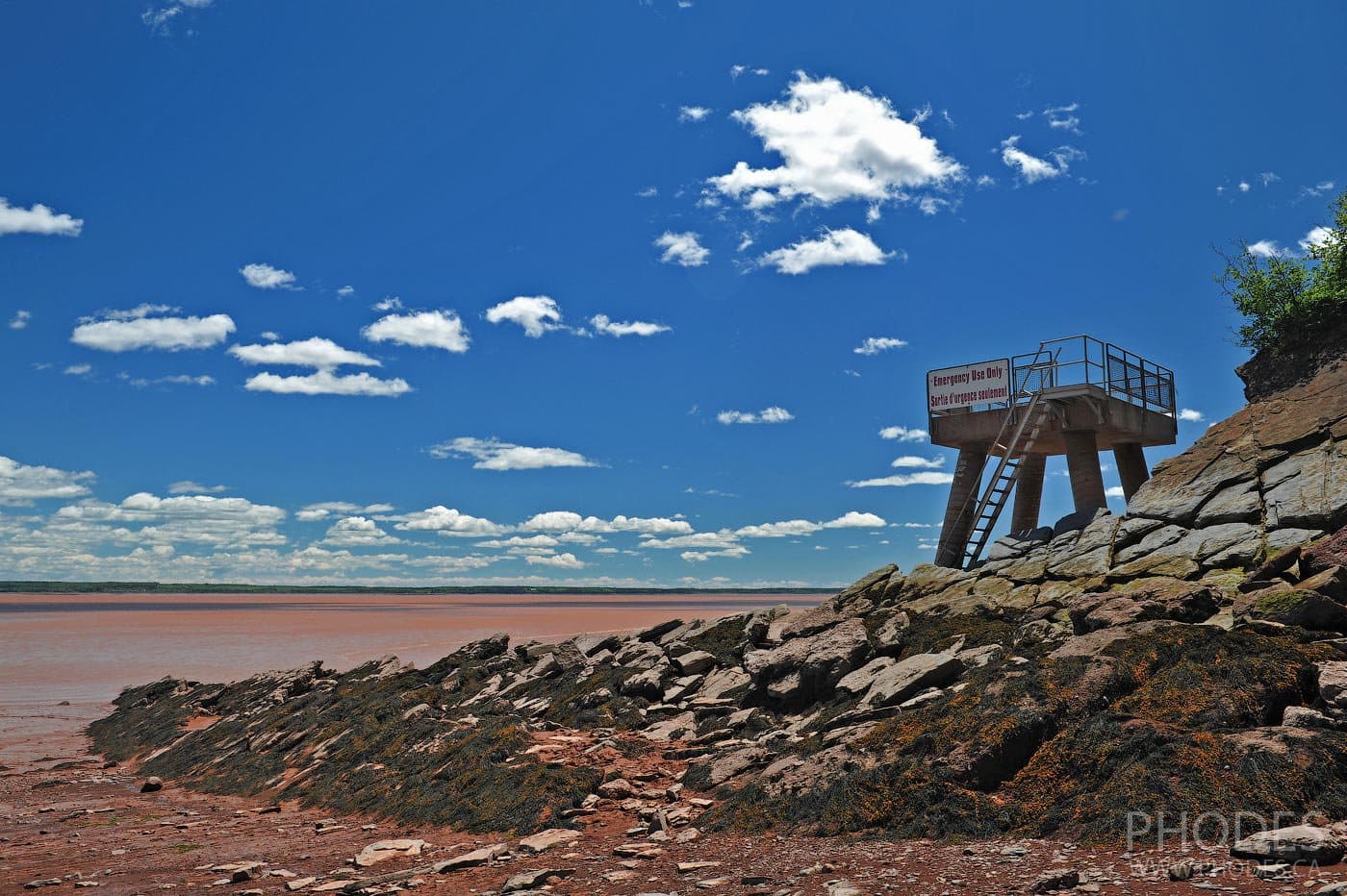 Rochers Hopewell Rocks - sortie d'urgence