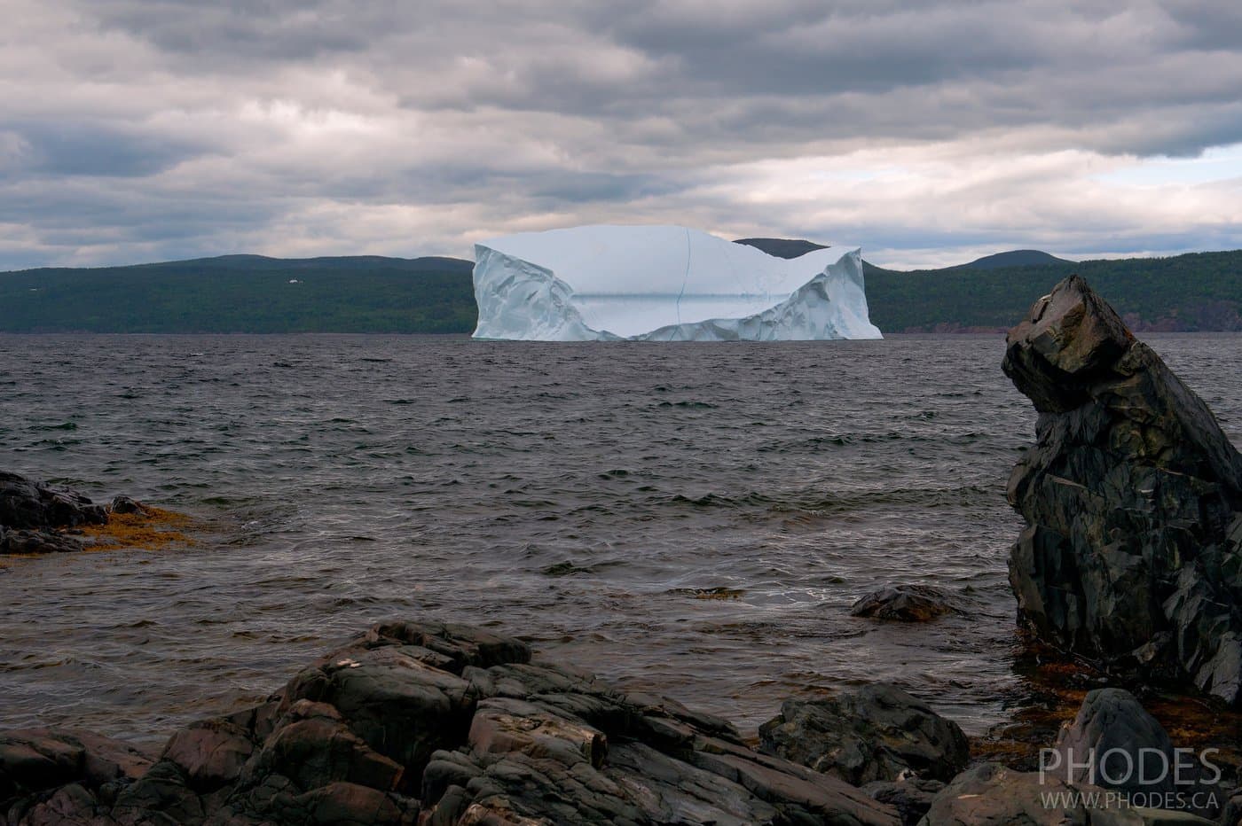 Iceberg et la falaise en forme de chat à King’s Point - Terre-Neuve