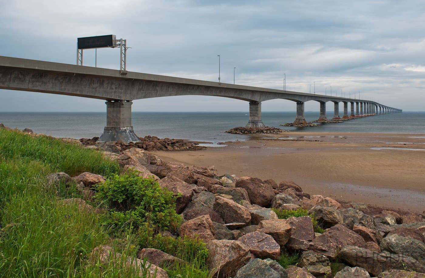 Pont de la Confédération, vue de la côte du Nouveau-Brunswick